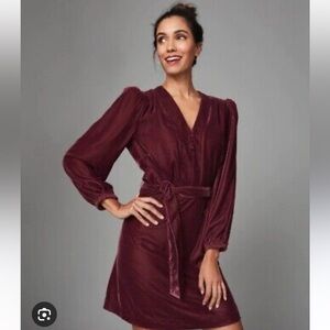 UNTUCKit NWT Women’s Mickie Velvet Velour Long Sleeve Mini Dress Size Medium